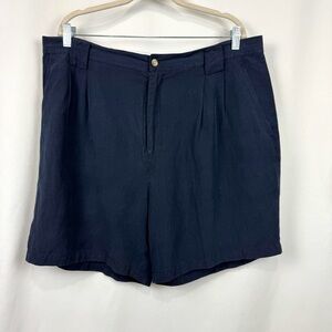 North 44 Mens Sz 40 Navy Casual Silk/Linen Blend Shorts Lightweight Coastal Boho